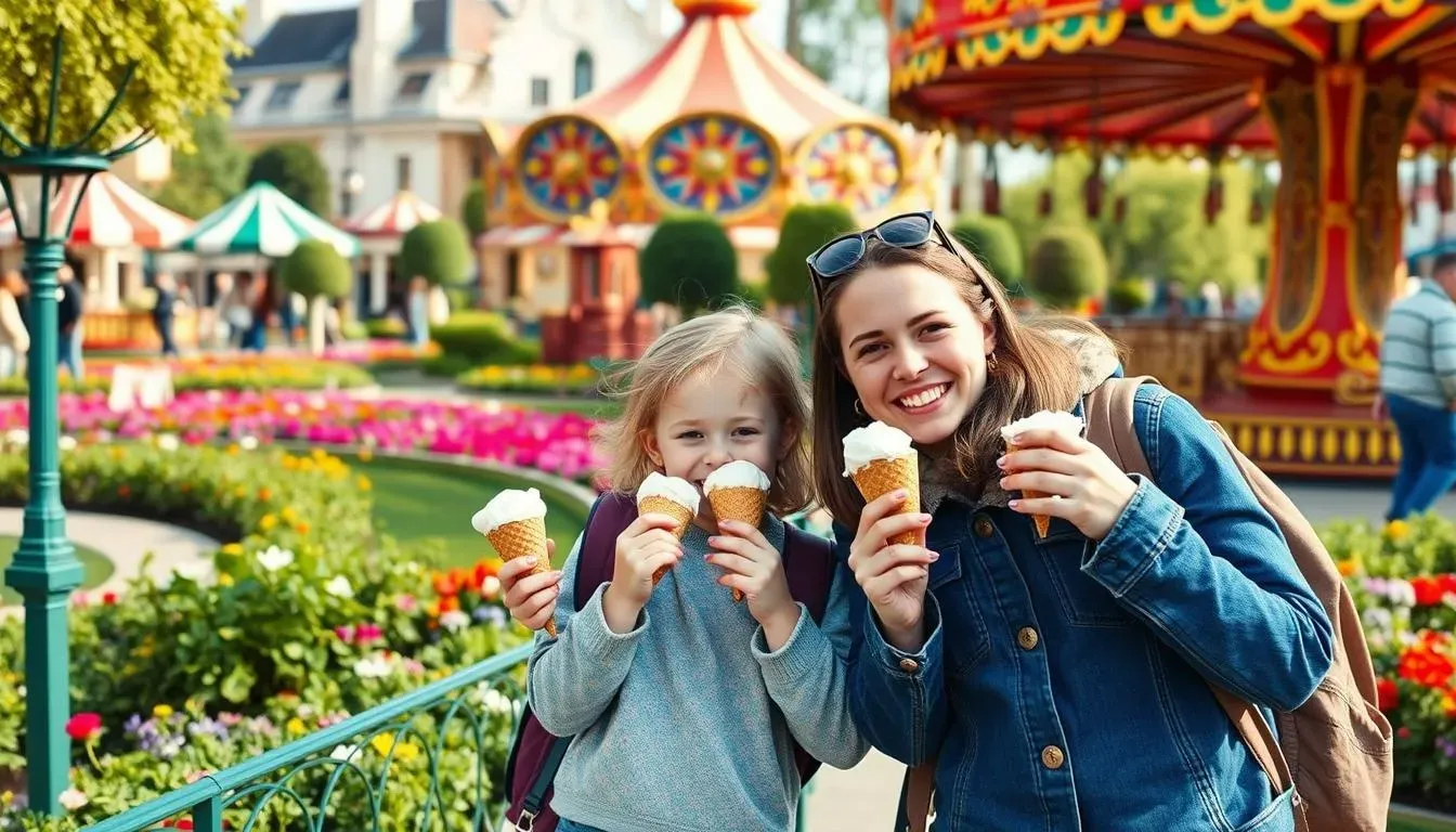 Children enjoying rides at Tivoli Gardens, Copenhagen